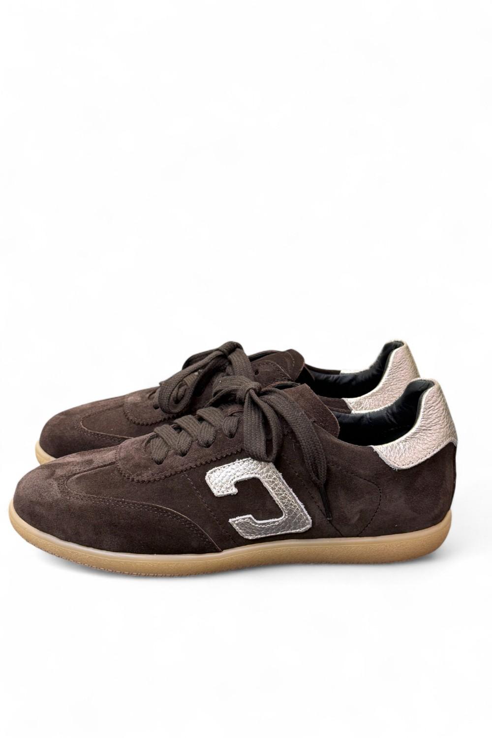Sneaker suede testa di moro Crown 