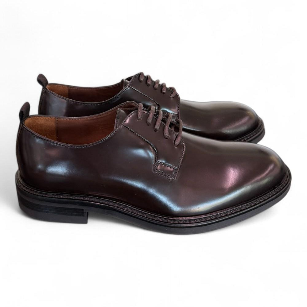 Scarpa allacciata pelle spazzolata ebony Marco Ferretti 