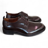 Scarpa allacciata pelle spazzolata ebony Marco Ferretti 