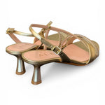 Sandalo strass laminato platino Albano<BR/> 