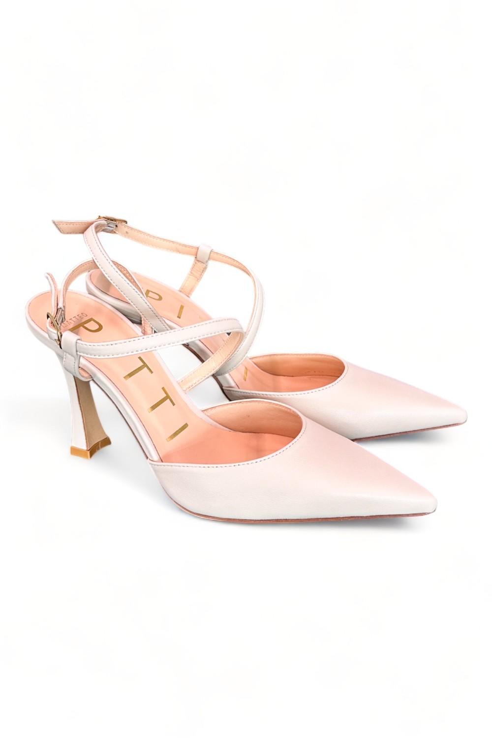 Slingback pelle burro tacco 90 Matteo Pitti<BR/> 