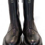 Stivaletto zip pelle nera  Lorenzo Mari 