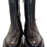 Stivaletto zip pelle nera  Lorenzo Mari 