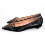 Ballerina cintino pelle nera flat Les Autres<BR/> 
