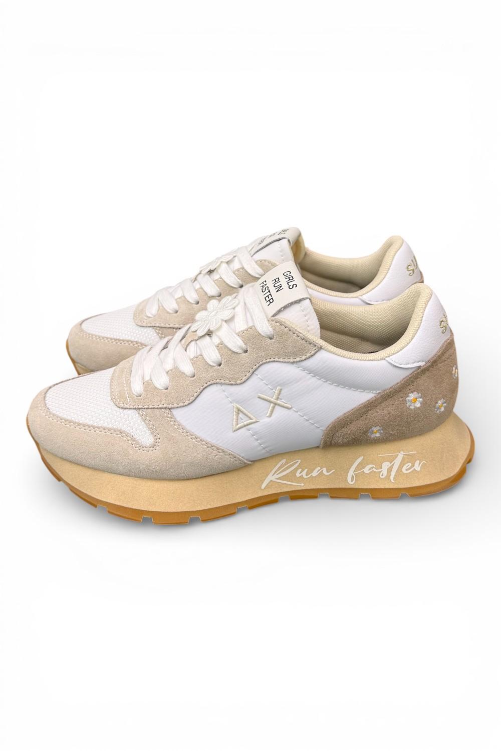 Sneaker donna Sun 68 Ally Vintage bianco panna 