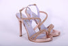 Sandalo plateau strass rame tacco 10  Albano