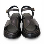 Sandalo fascia pelle nera Z50 Frau 