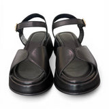 Sandalo fascia pelle nera Z50 Frau 