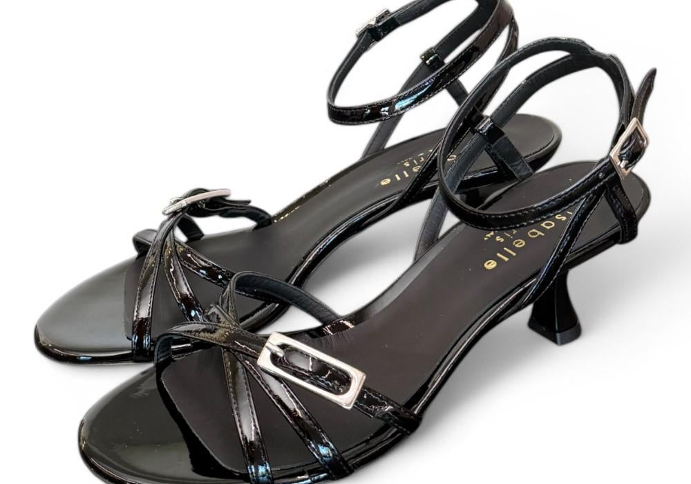 Sandalo mignon vernice nera T50 Isabelle Paris<BR/> 