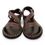 Sandalo microborchie pelle testa di moro Janet<BR/> <BR/> 