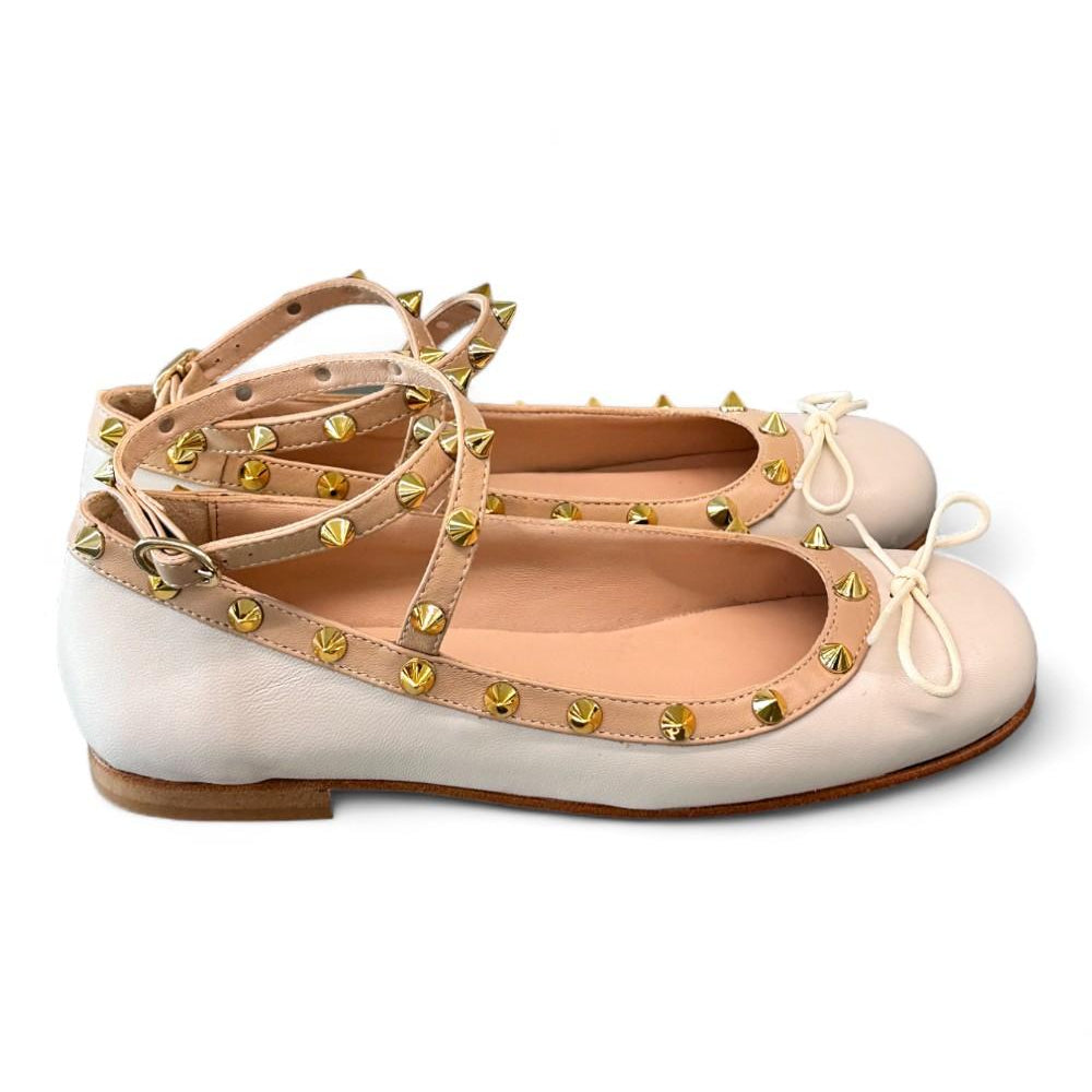 Ballerina cintini e borchie white The Icona 