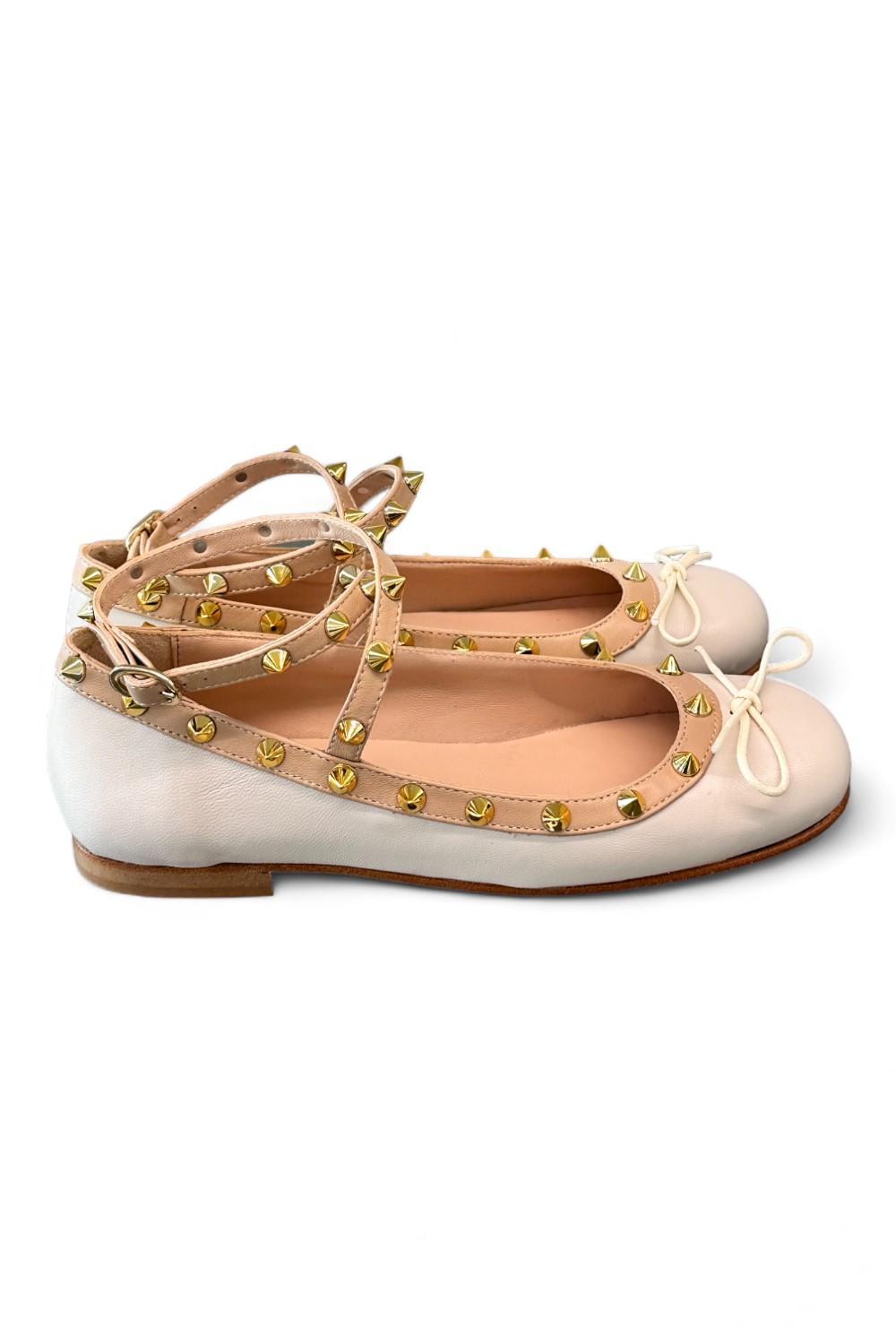 Ballerina cintini e borchie white The Icona 