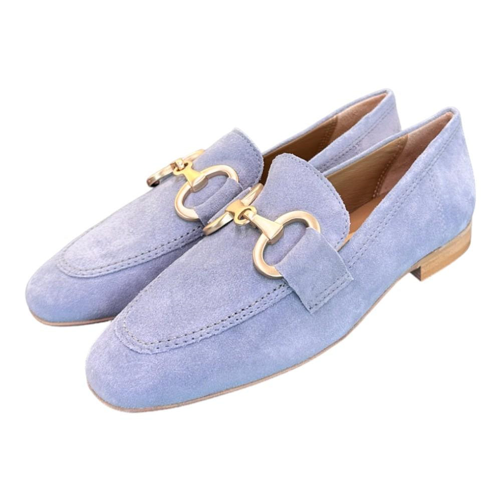 Mocassino suede cielo accessorio Francesco B. 