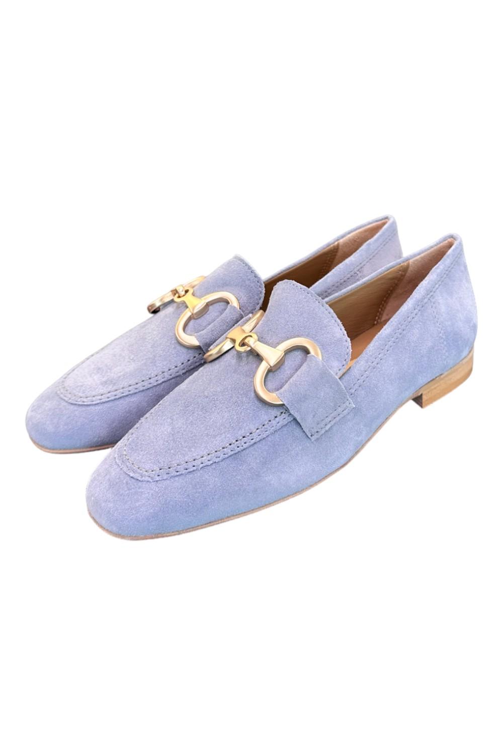 Mocassino suede cielo accessorio Francesco B. 