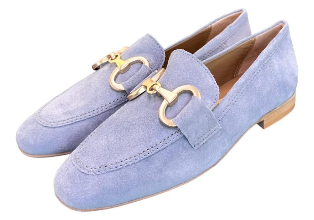Mocassino suede cielo accessorio Francesco B. 