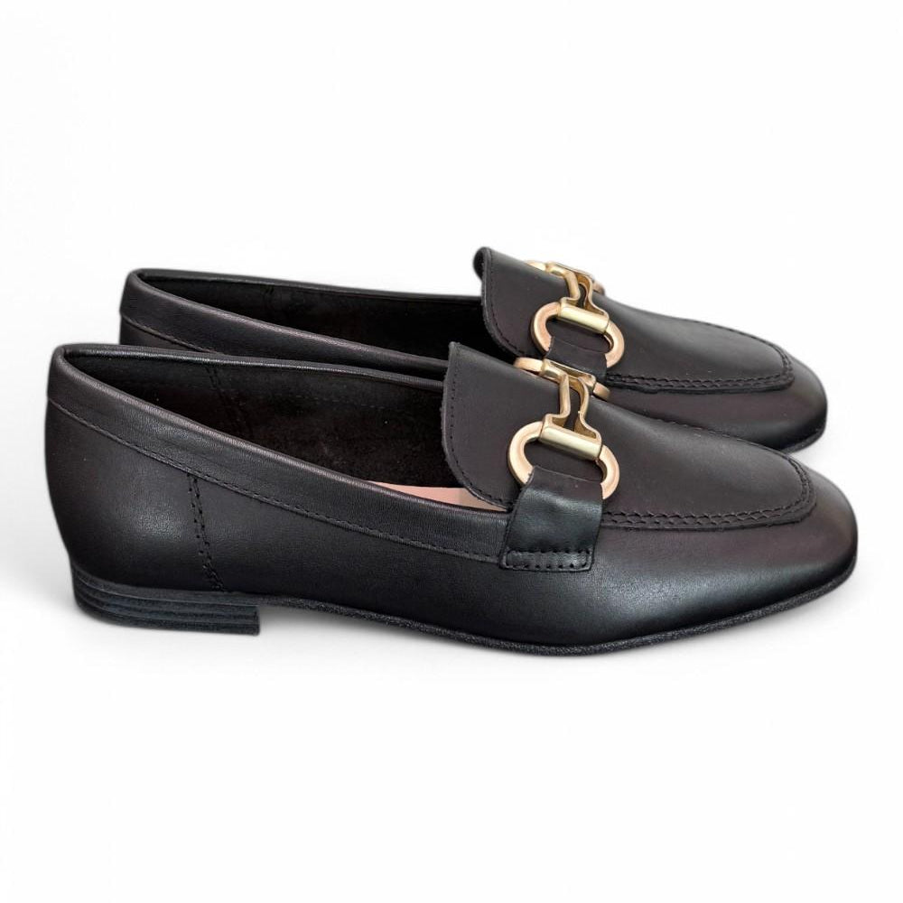Mocassino accessorio pelle nera Francesco B.<BR/> 