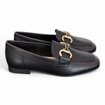 Mocassino accessorio pelle nera Francesco B.<BR/> 
