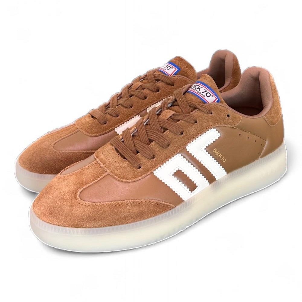 Sneaker uomo Boston Back 70 cuoio bianca 