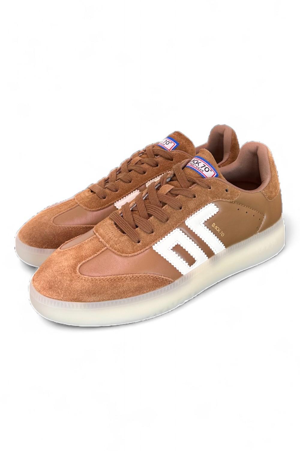 Sneaker uomo Boston Back 70 cuoio bianca 