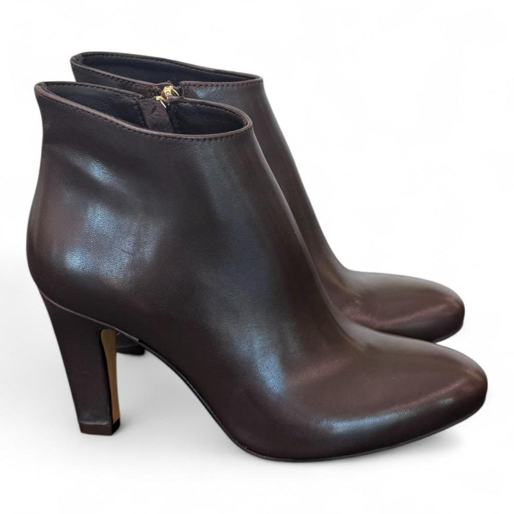 Stivaletto zip T80 pelle marrone Elisa Lanci<BR/> 