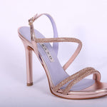 Sandalo plateau strass rame tacco 10  Albano<BR/> 