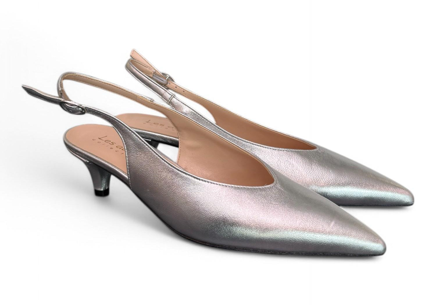 Slingback scollo V argento T40 Les Autres<BR/> 