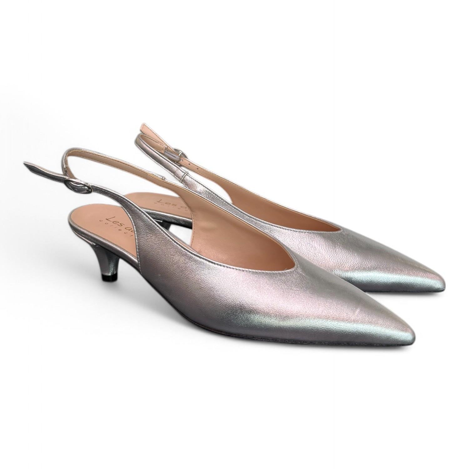 Slingback scollo V argento T40 Les Autres<BR/> 