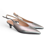 Slingback scollo V argento T40 Les Autres<BR/> 
