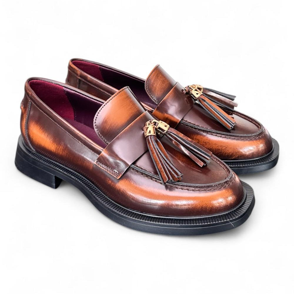 Mocassino mappi cuoio Lorenzo Mari<BR/> 