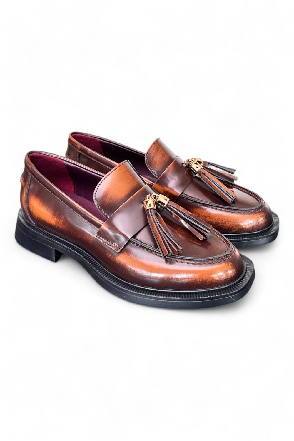 Mocassino mappi cuoio Lorenzo Mari<BR/> 