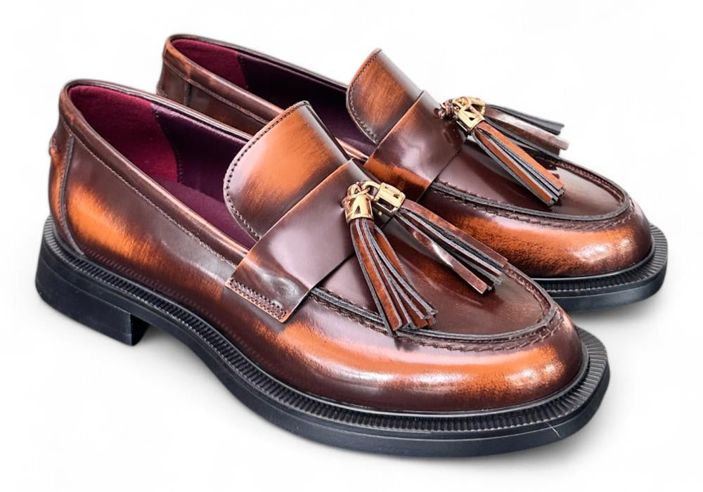 Mocassino mappi cuoio Lorenzo Mari<BR/> 