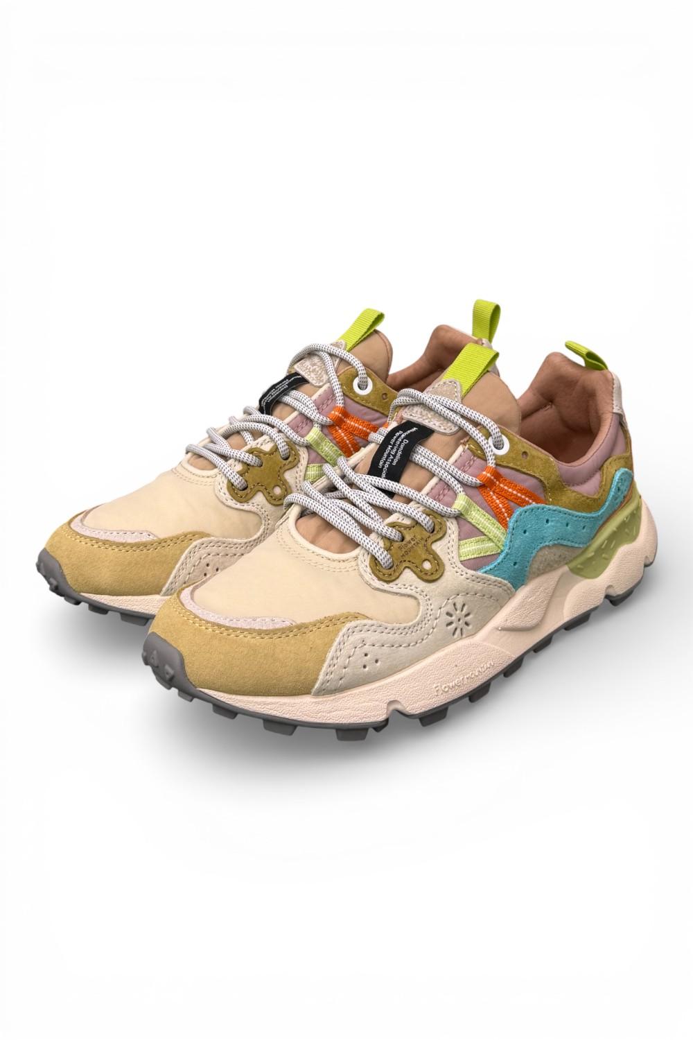 Sneaker donna Yamano 3 1E94 cream green Flower Mountain 