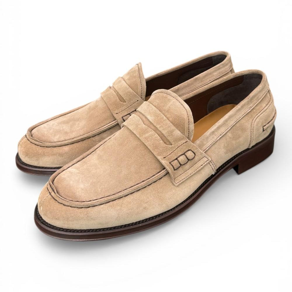 Mocassino camoscio beige Franco Fedele 