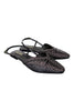 Slingback intrecciata pelle nera Elaya