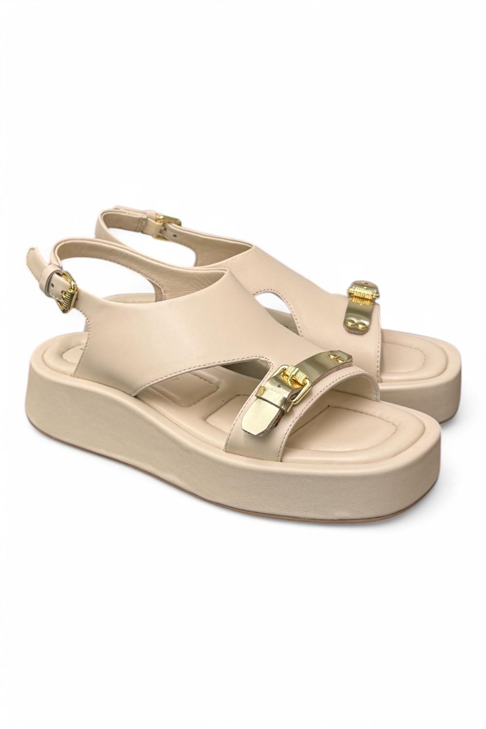 Sandalo asimmetrico burro Zanon<BR/> 