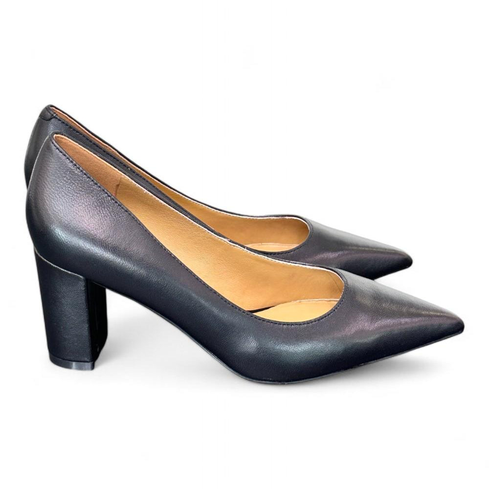Decolté vitello nero tacco grosso CHICONIC<BR/> 