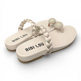 Ciabatta infradito anello strass perla Bibi Lou 