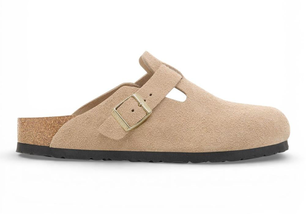 Sabot uomo Boston Birkenstock Suede sandcastle 1030883 