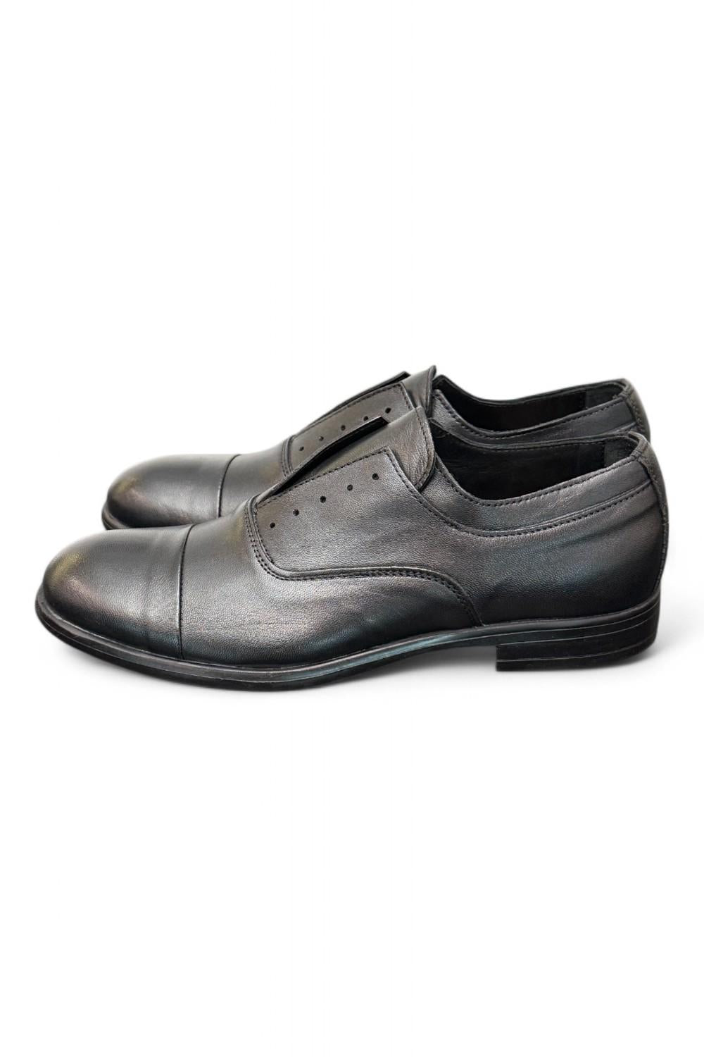 Scarpa uomo no-lace nera F.lli Rennella puntale 