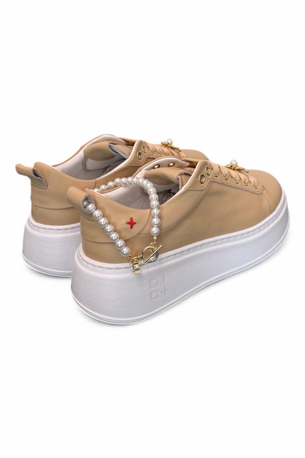 Sneaker Pia Gioplus pelle nude cavigliera 