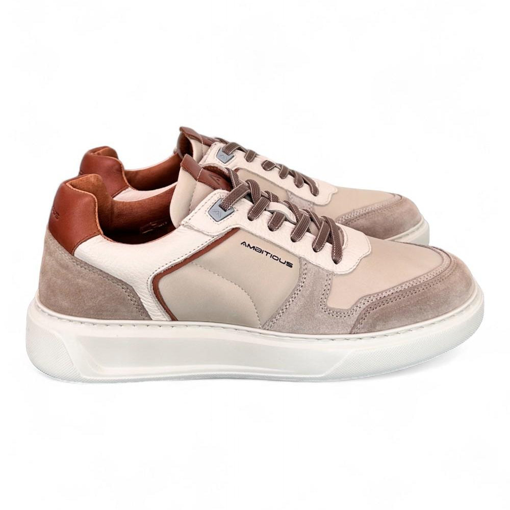 Sneaker uomo basket latte Ambitious 