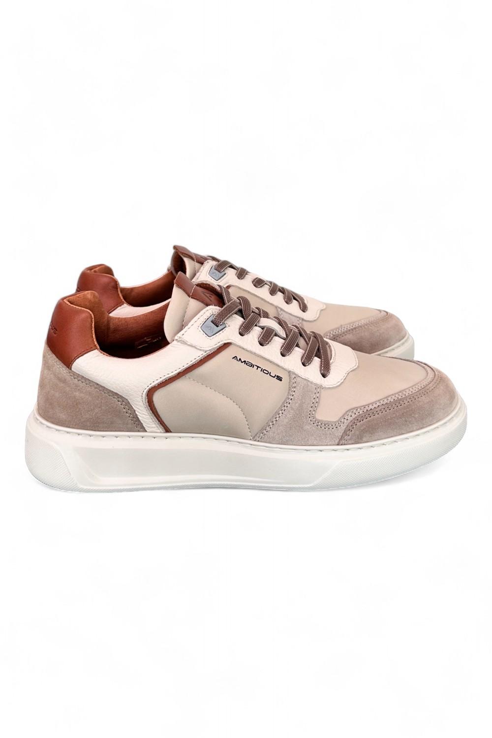 Sneaker uomo basket latte Ambitious 