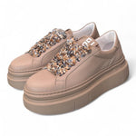 Sneaker donna Gioplus platform tortora 