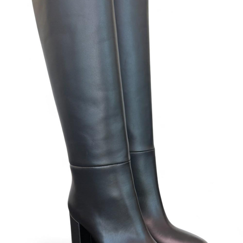 Stivale tubo nappa nera T90 Bianca Di<BR/> 
