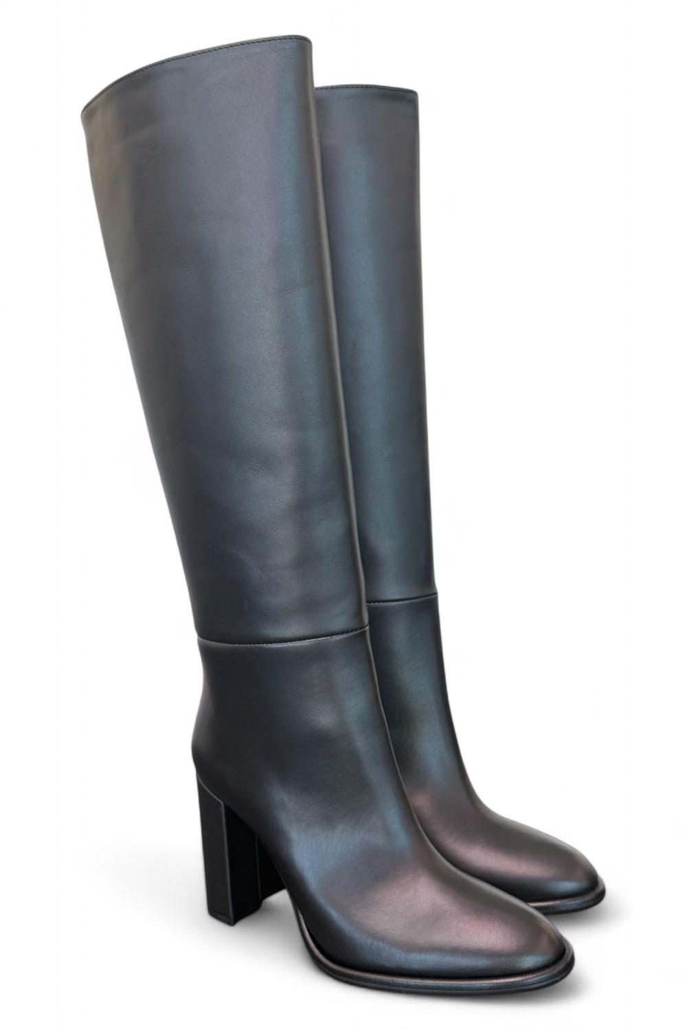 Stivale tubo nappa nera T90 Bianca Di<BR/> 