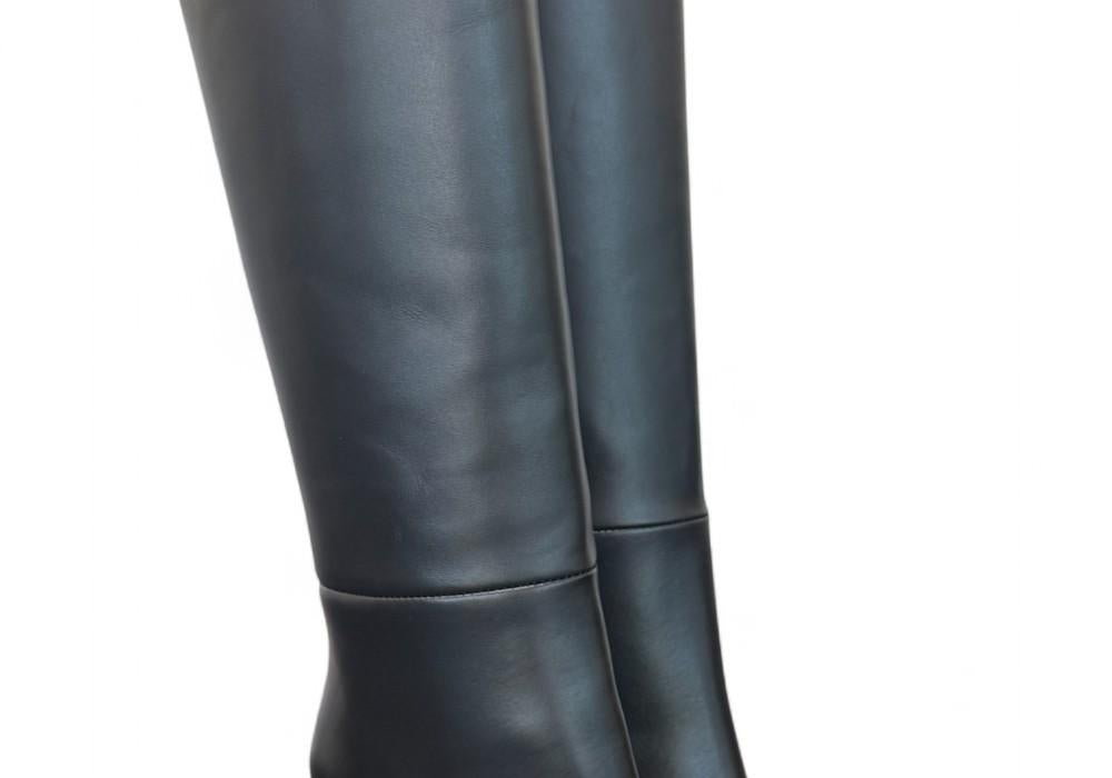 Stivale tubo nappa nera T90 Bianca Di<BR/> 