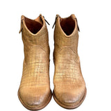 Stivaletto texano intagliato oro Zoe 