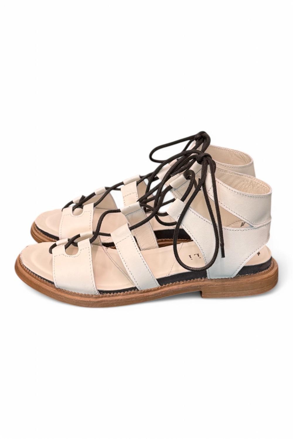 Sandalo schiava pelle latte Fabbrica dei Colli<BR/> 