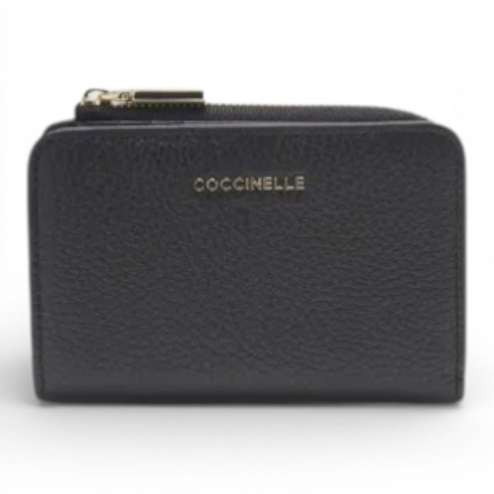 P.foglio piccolo zip metallic soft nero Coccinelle 
