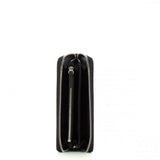 Portafoglio Metallic Soft Shiny Zip Around Noir 